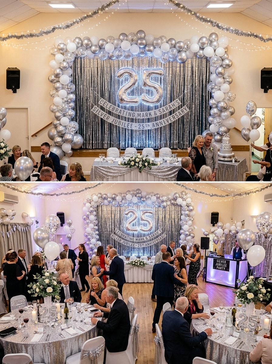 25 Year 25th Wedding Anniversary Decoration Items Surprise Gifts for Parents Wife Husband Couples