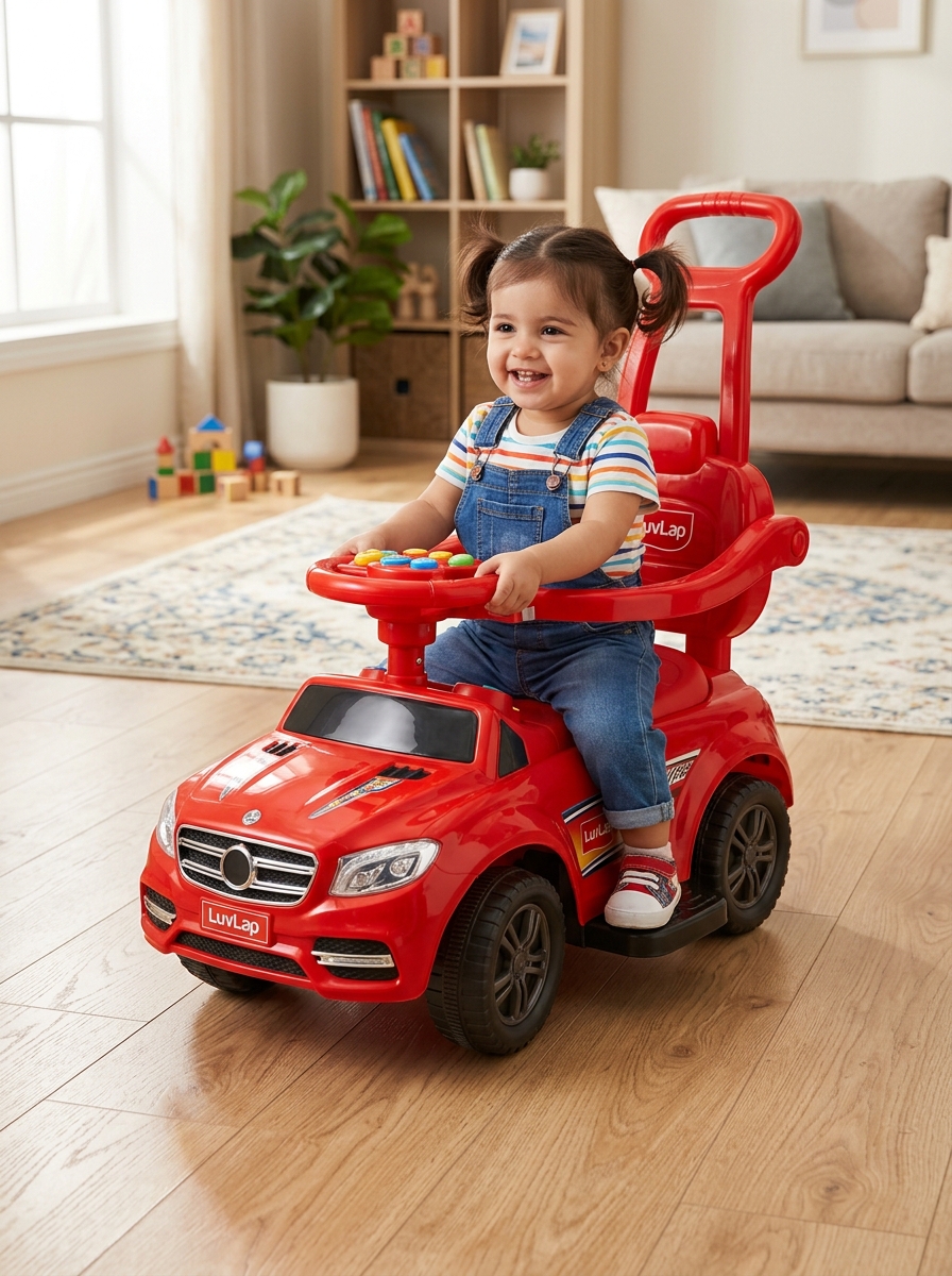 LuvLap Baby Ride-on Toy Car with Music