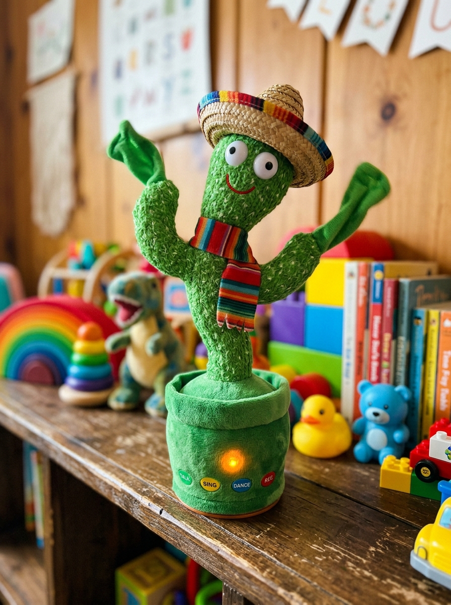 Talking & Dancing Cactus Rechargeable Toy