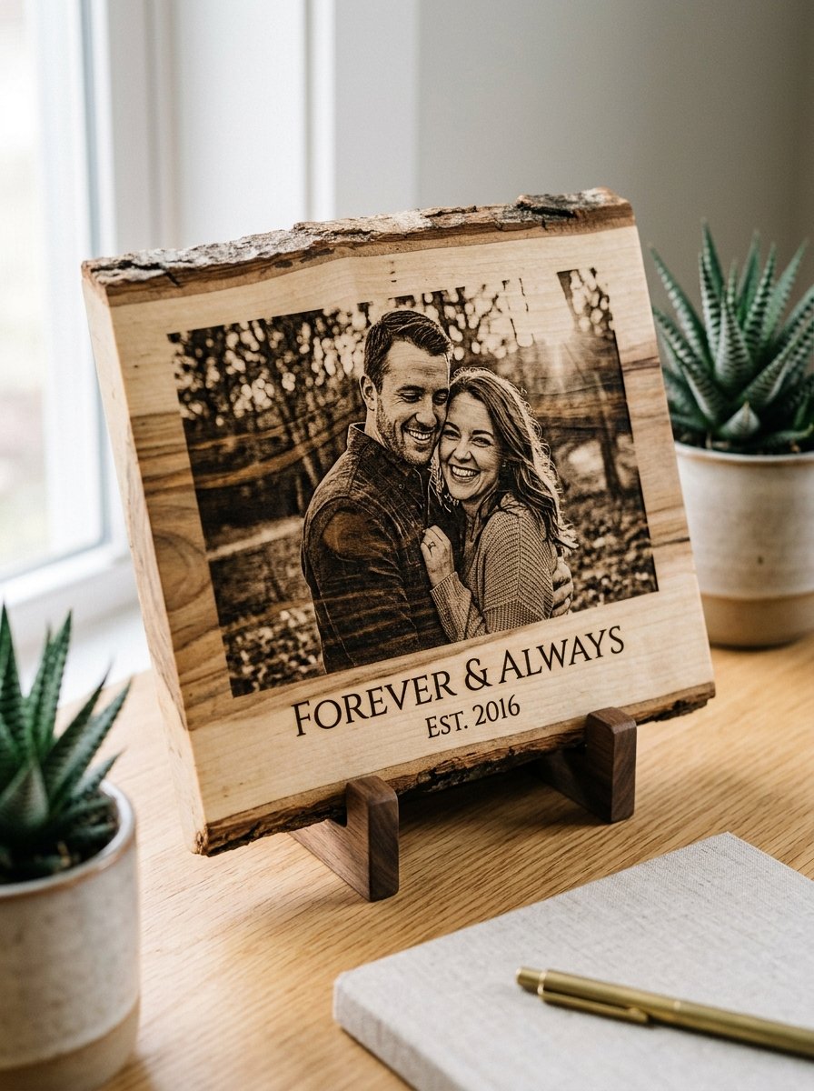 Giftairs Customized Engraved Wooden Photo Plaque