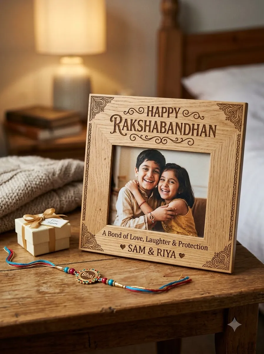 Brass Pooja Thali with Designer Rakhi Set
