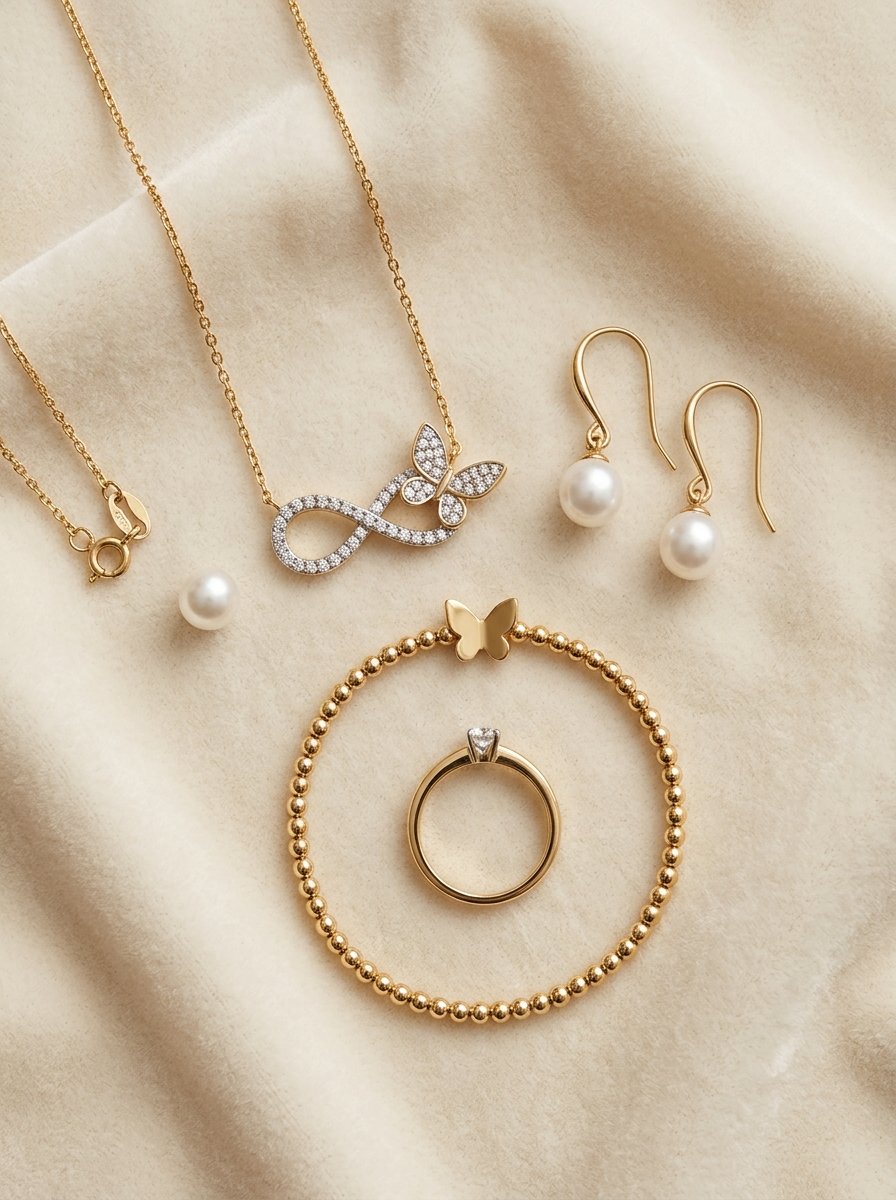 Shining Diva Fashion 5 Pcs Combo Pearl Necklace Set