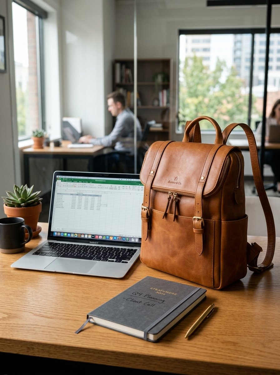 ProArch Leather Shoulder Backpack Purse