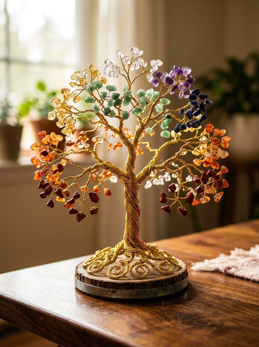 HindCraft 7 Chakra Crystal Tree