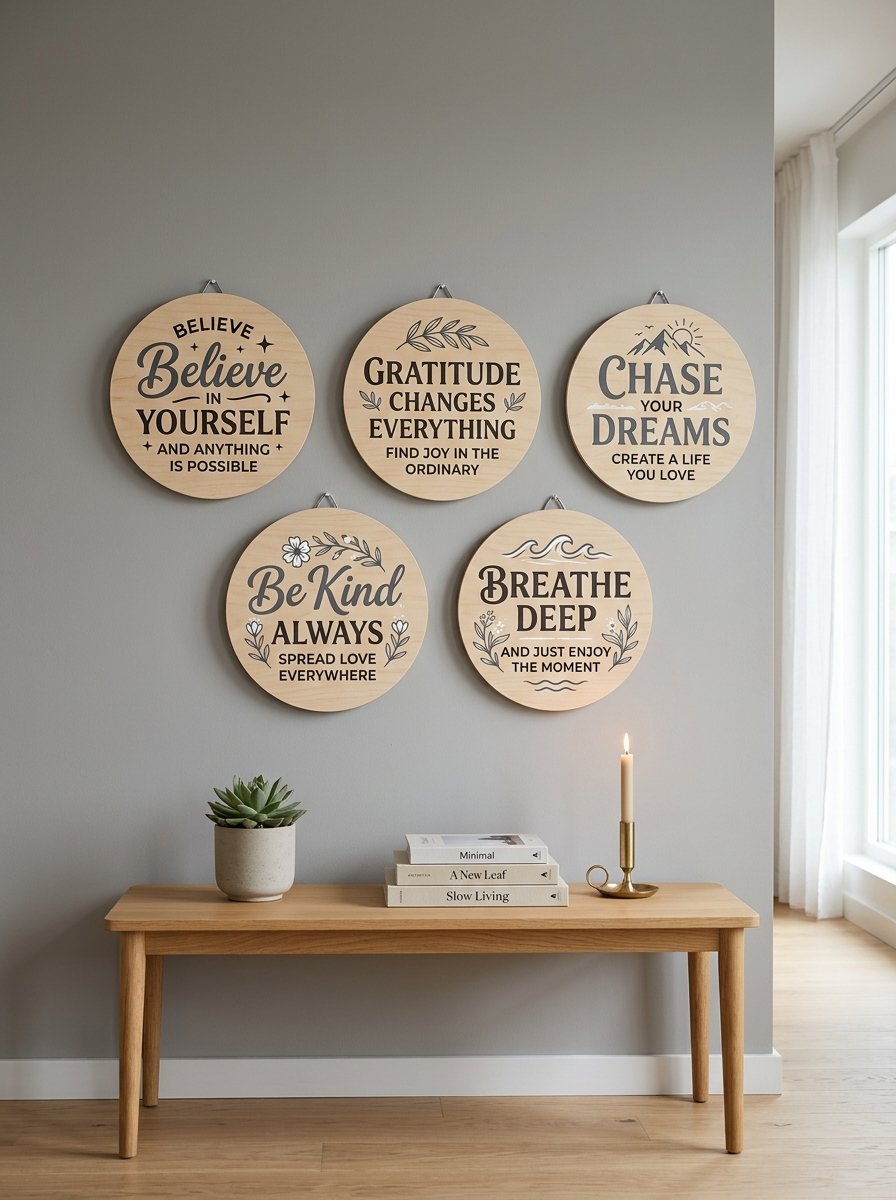 Artvibes Home Quotes Decorative Wooden Wall Hanger Set