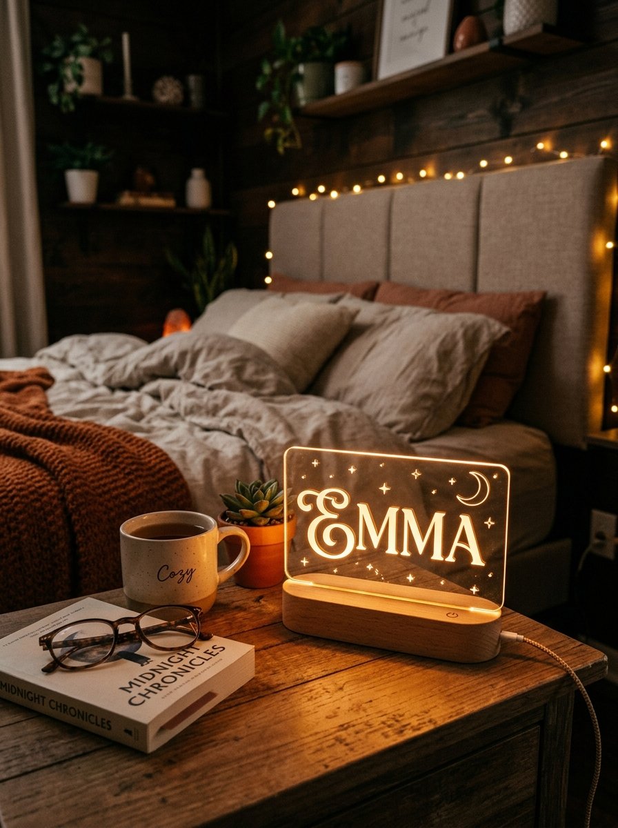 AICA Personalized Acrylic 3D LED Name Lamp