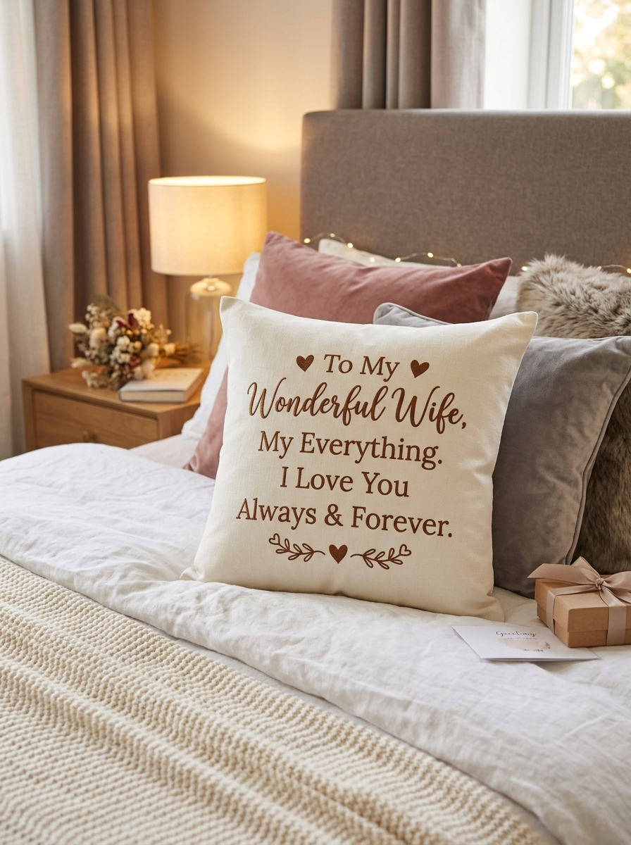 Romantic Memory Cushion for Wife