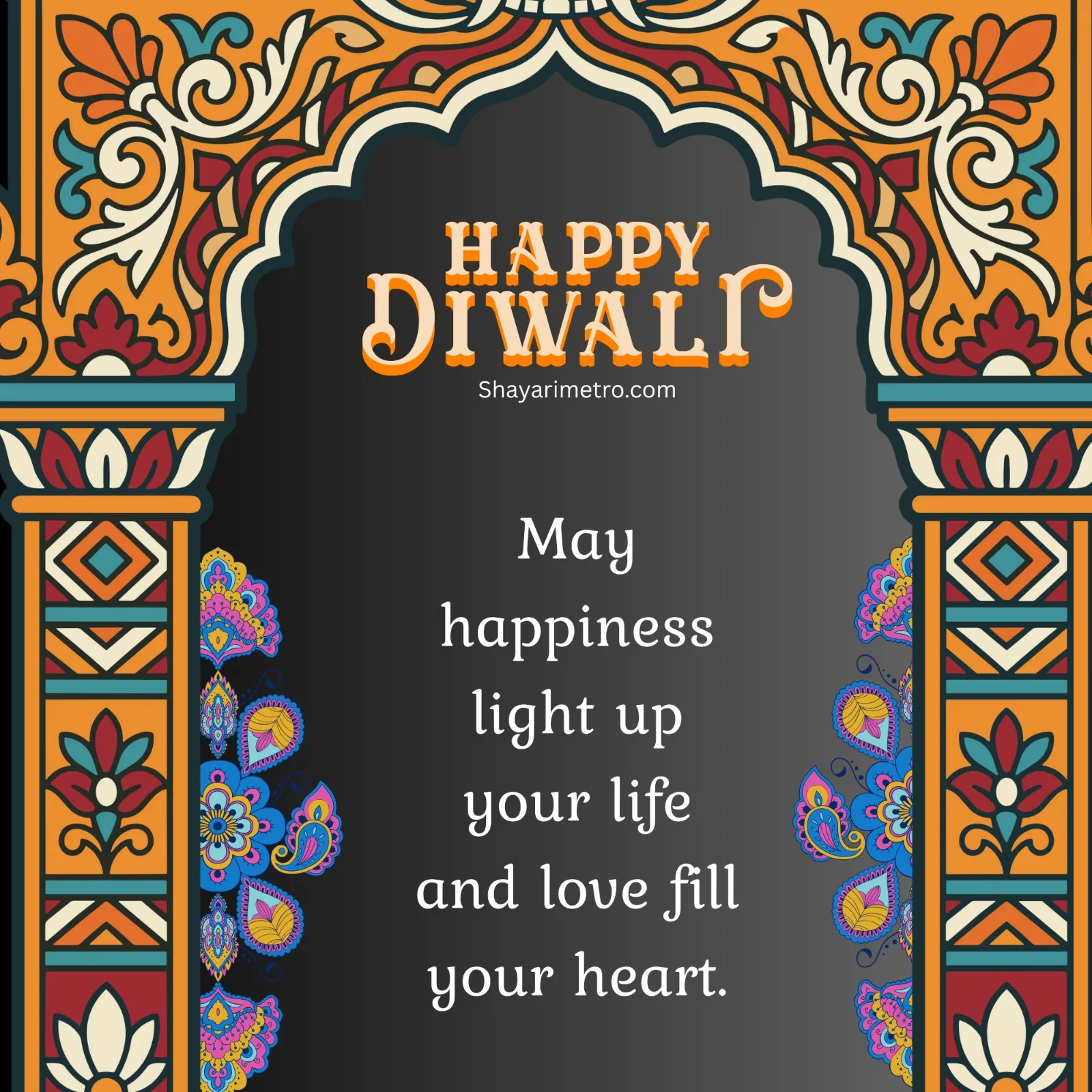 Happy Diwali Wishes English Card 13 - Deepavali HD Greeting Photo
