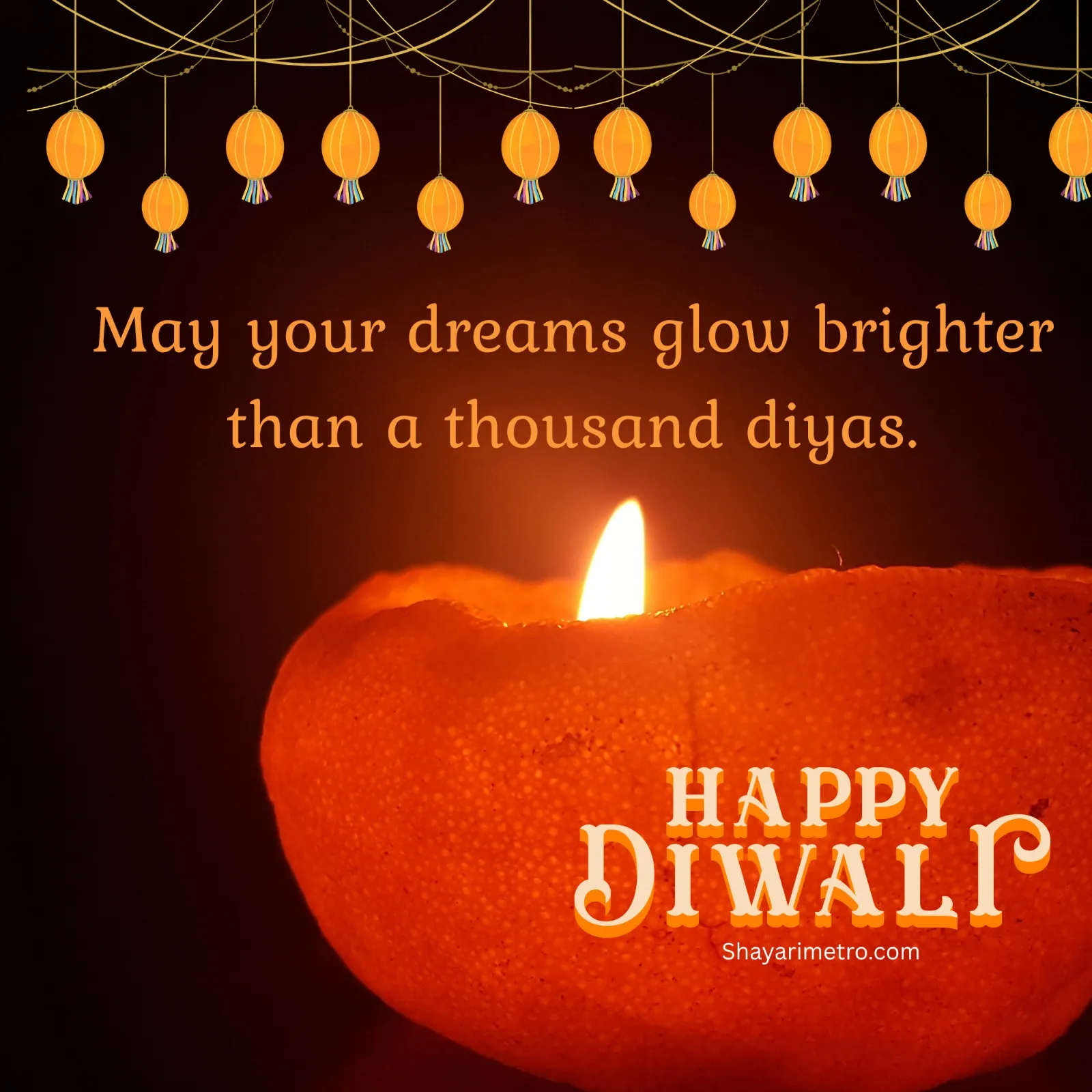 Happy Diwali Wishes English Card 14 - Deepavali HD Greeting Photo