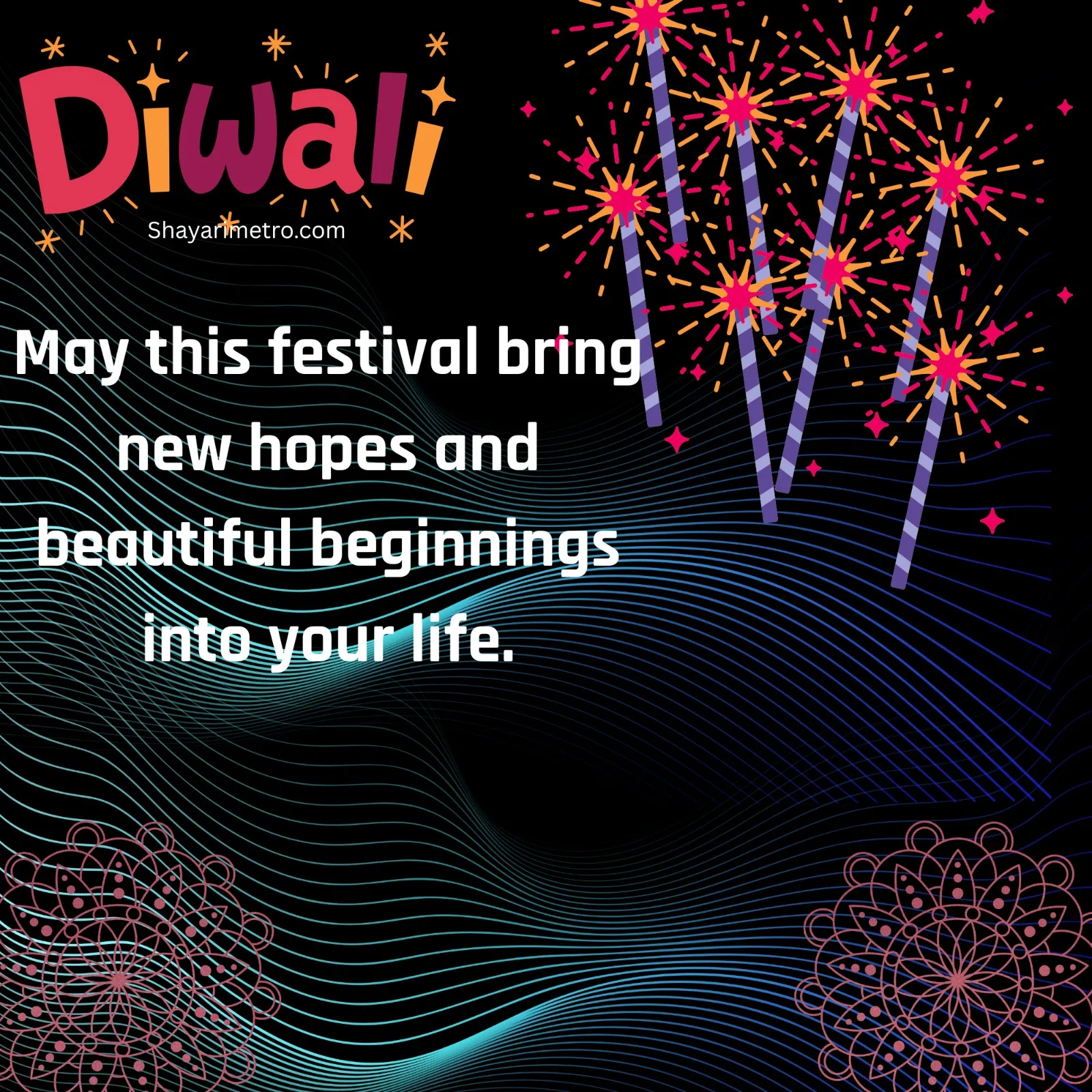 Happy Diwali Wishes English Card 17 - Deepavali HD Greeting Photo
