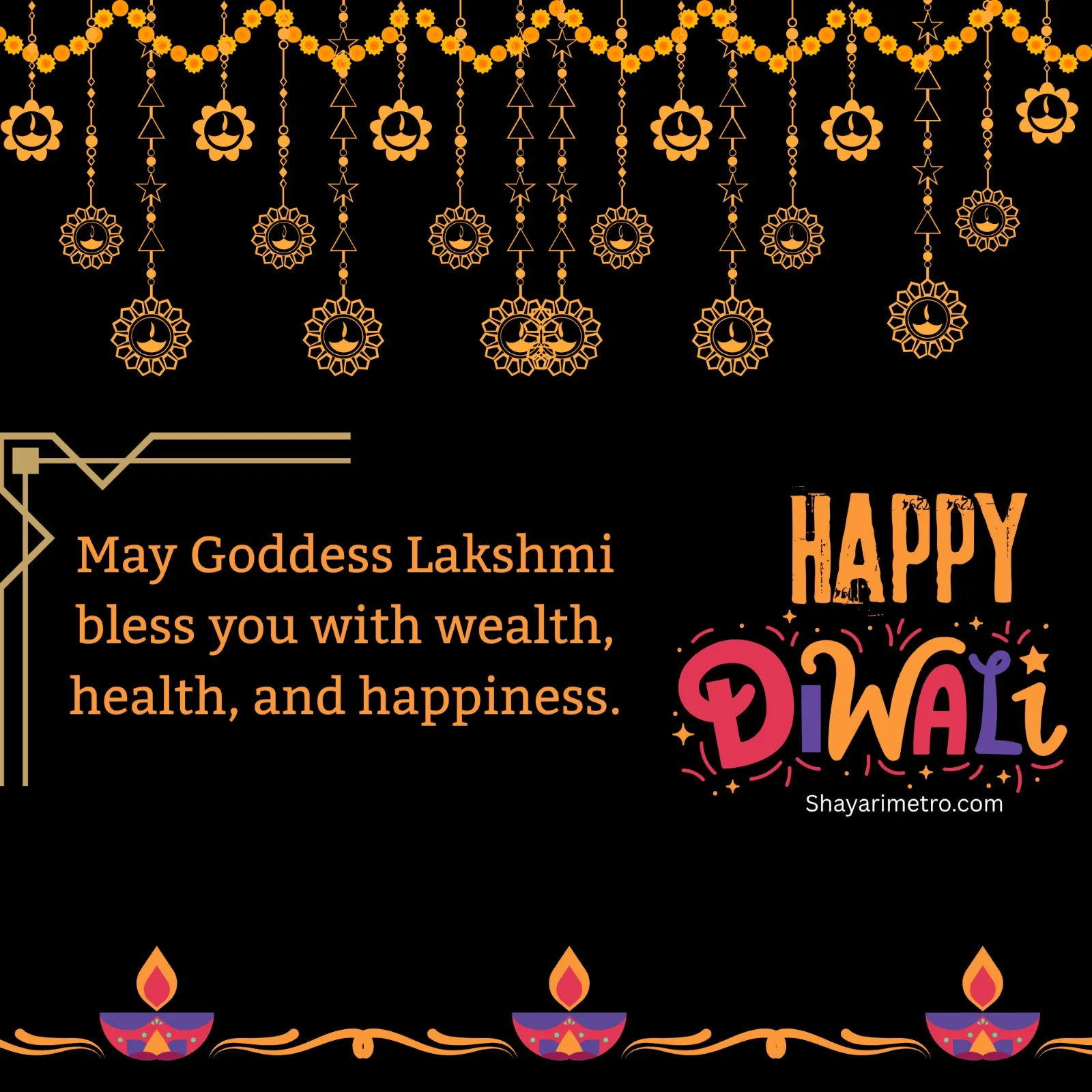 Happy Diwali Wishes English Card 18 - Deepavali HD Greeting Photo