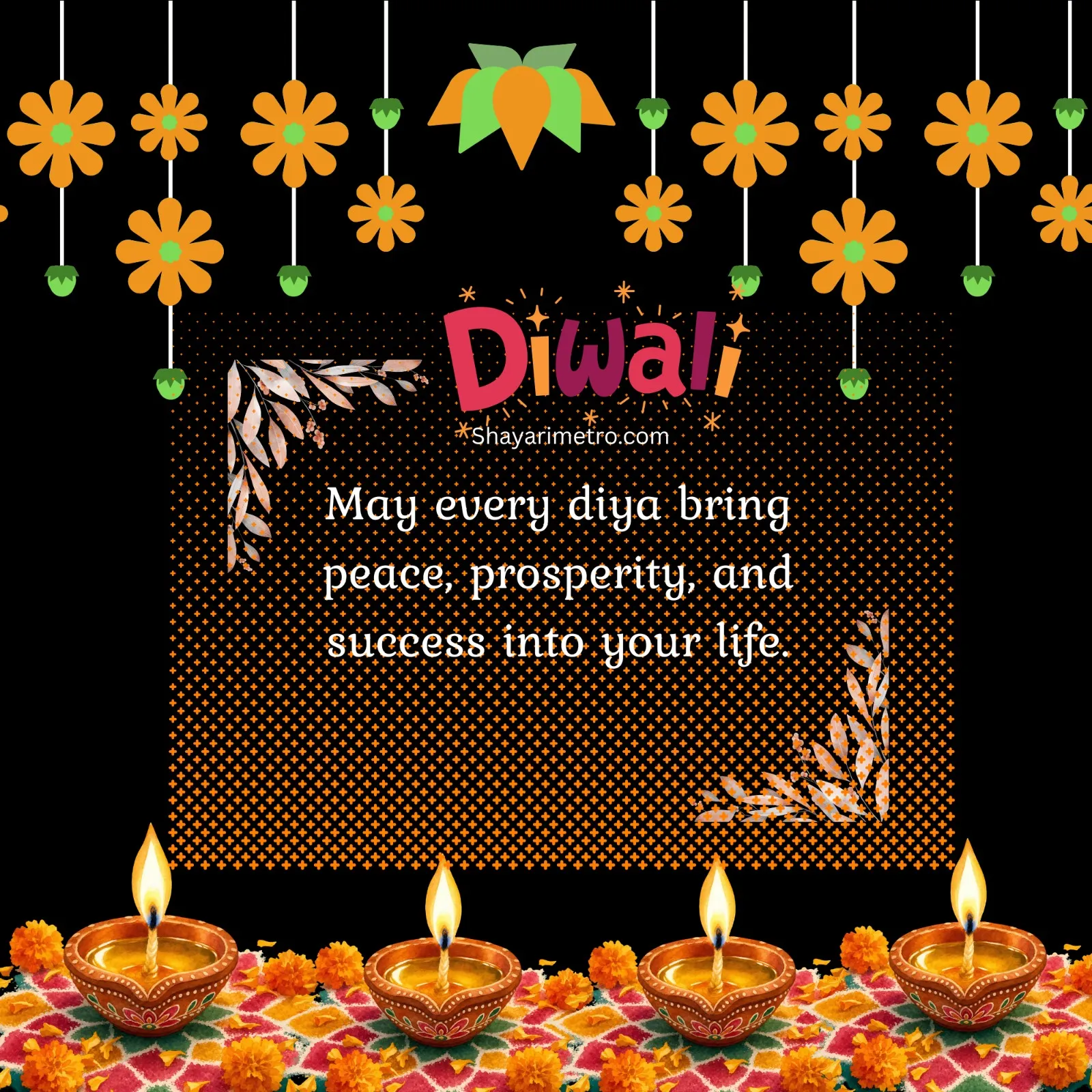 Happy Diwali Wishes English Card 21 - Deepavali HD Greeting Photo