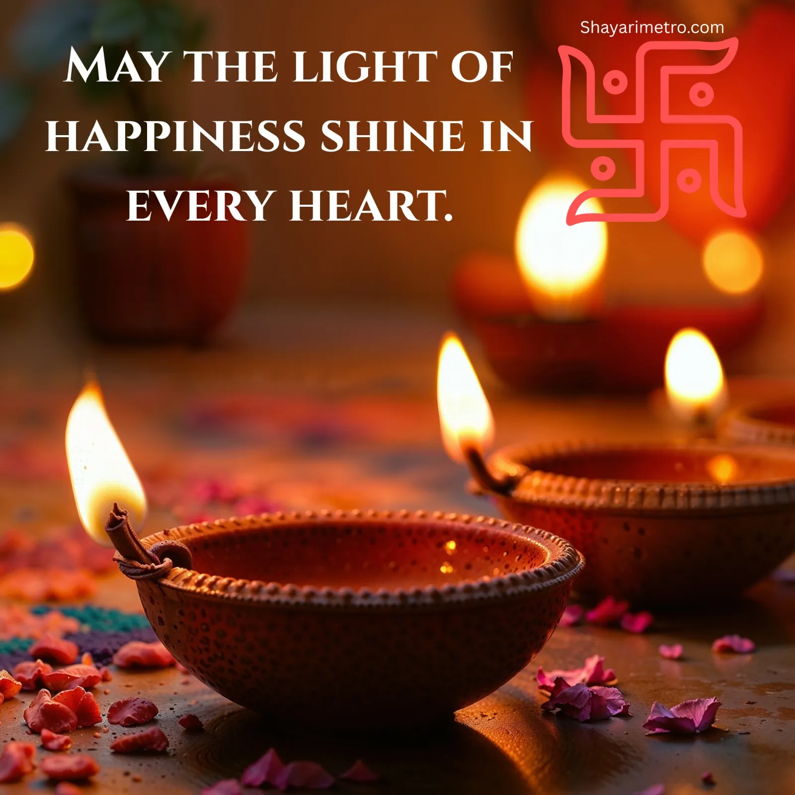 Happy Diwali Wishes English Card 4 - Deepavali HD Greeting Photo