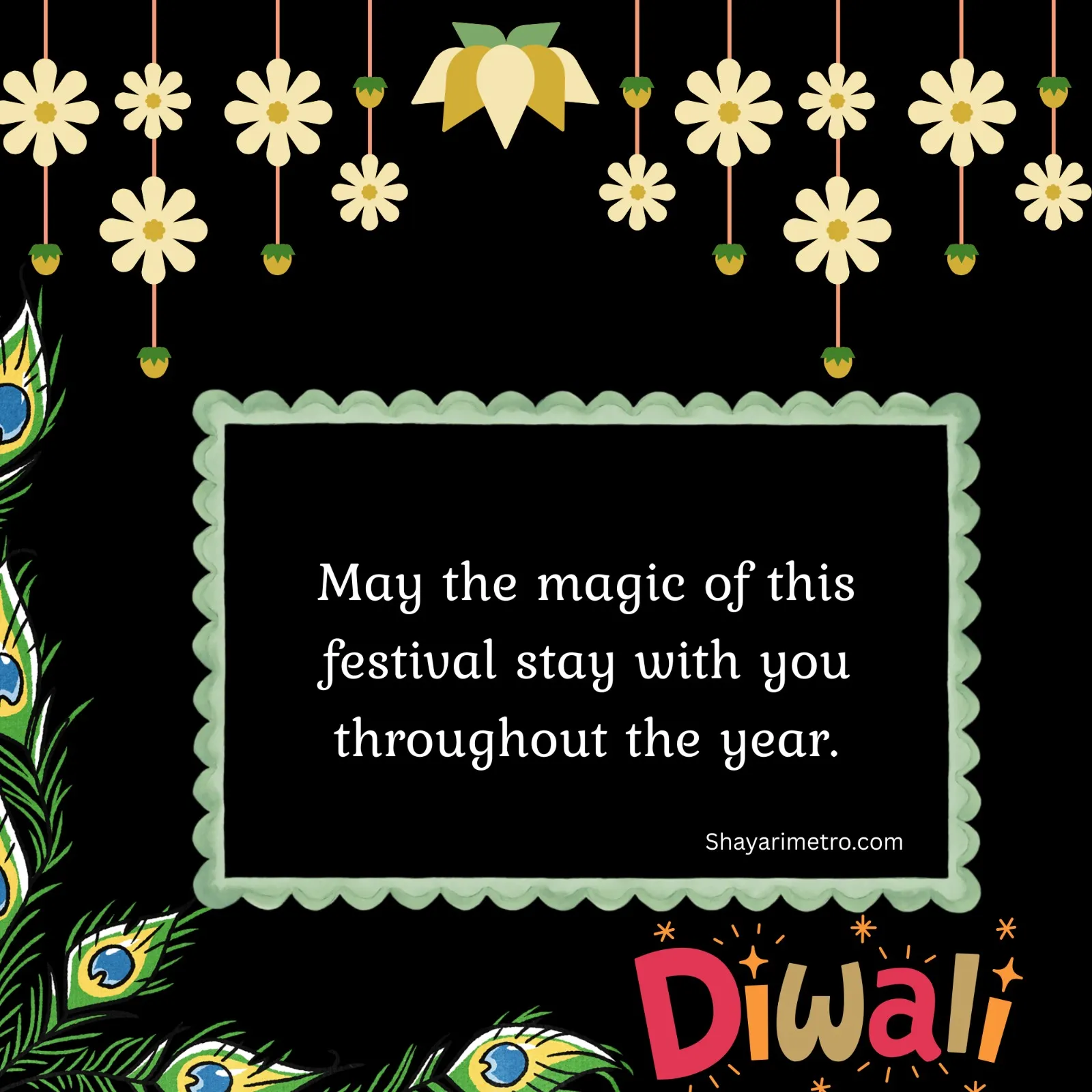 Happy Diwali Wishes English Card 6 - Deepavali HD Greeting Photo