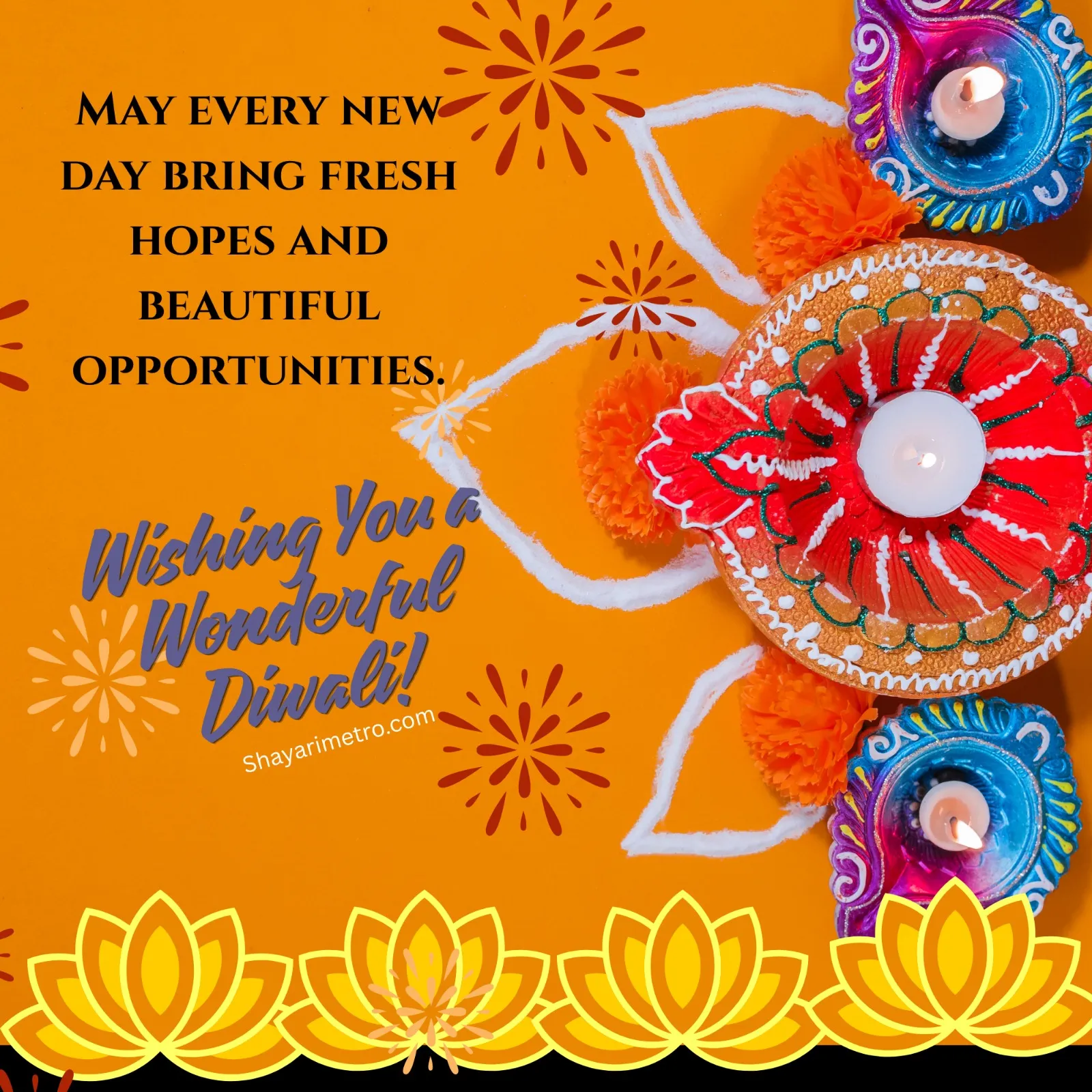 Happy Diwali Wishes English Card 8 - Deepavali HD Greeting Photo