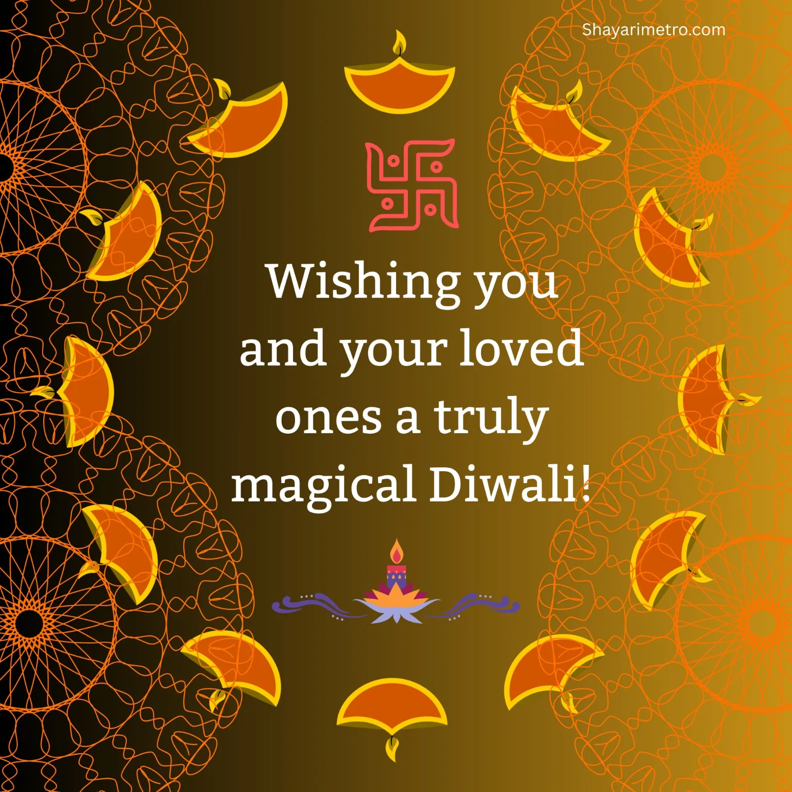 Happy Diwali Wishes English Card 9 - Deepavali HD Greeting Photo