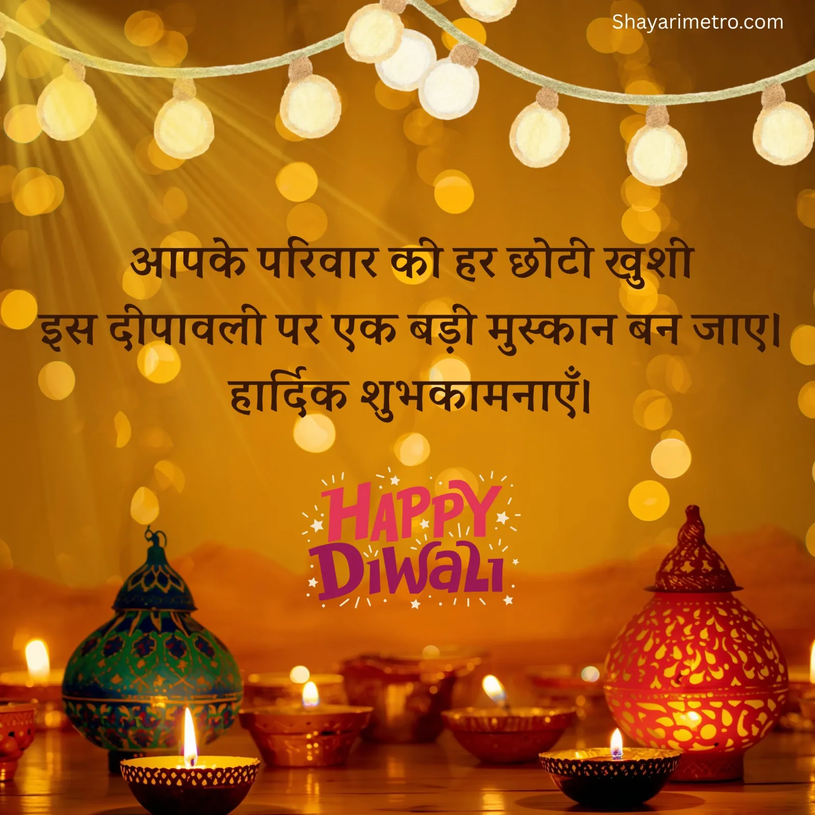 शुभ दीपावली इमेज 1 - Happy Diwali Wishes Hindi Photo HD